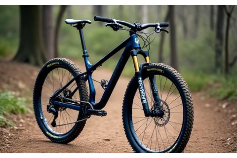 High-performance mountain bike on a dirt path